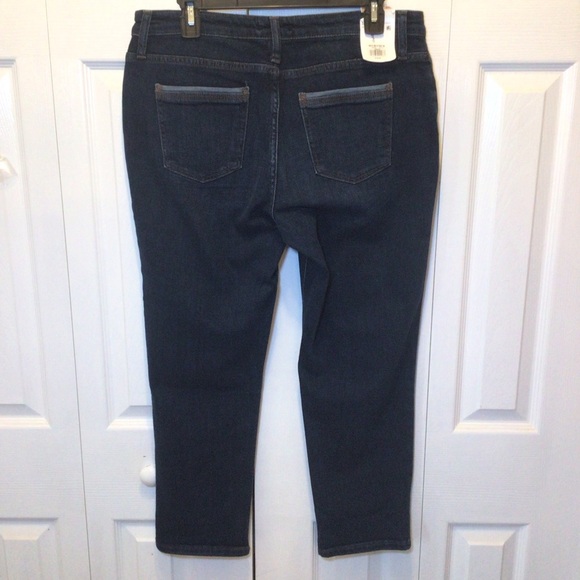 Lee Womens Modern Fit Dark Wash Girlfriend Crop Jeans Size 12M-Irregular - Picture 5 of 10